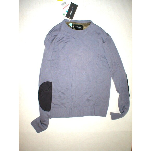 NWT Womens M Designer Sweater Lo not Equal Wool Purple Italy New Elbow Patches - Picture 6 of 11
